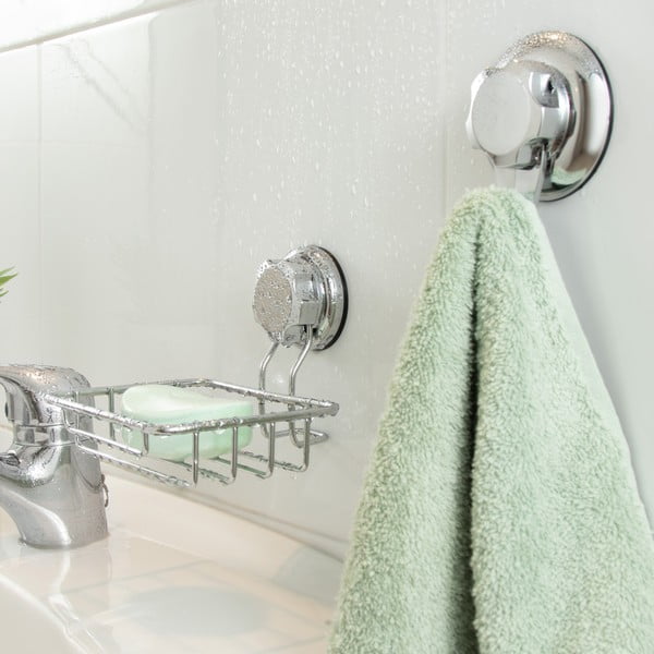 Set di ganci senza foratura argentati in plastica 4 pz Bestlock – Compactor-image-3