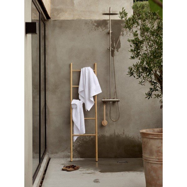 Asciugamano tipo terry bianco in cotone 50x100 cm Sauna – Zone-image-1