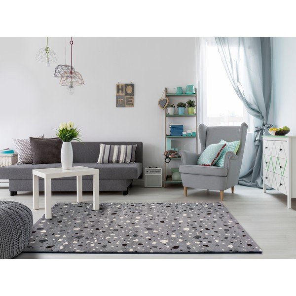 Tappeto grigio , 57 x 110 cm Adra Punto - Universal-image-1