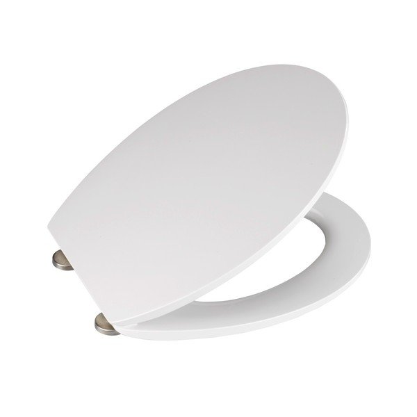 Sedile per wc bianco con chiusura facilitata Mora, 44,5 x 37 cm - Wenko-image-1