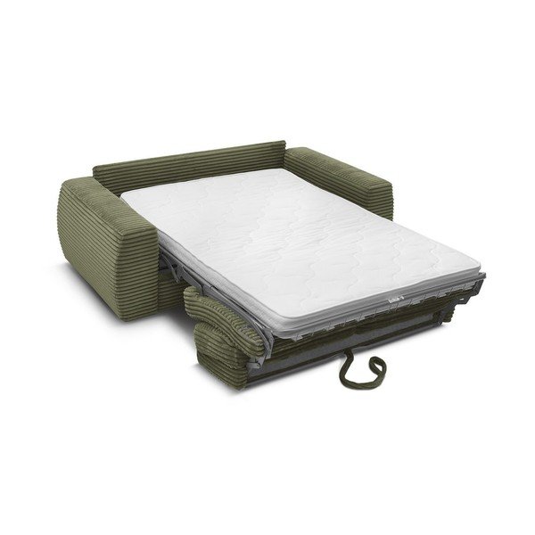 Divano verde per il riposo quotidiano/allungabile con rivestimento in velluto a coste 220 cm Hugo – Bobochic Paris-image-4