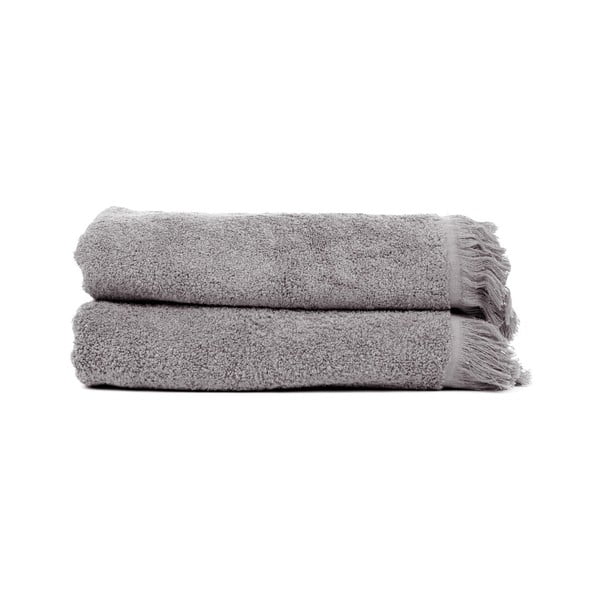 Set di 2 asciugamani da bagno grigio antracite in 100% cotone, 70 x 140 cm - Bonami Selection