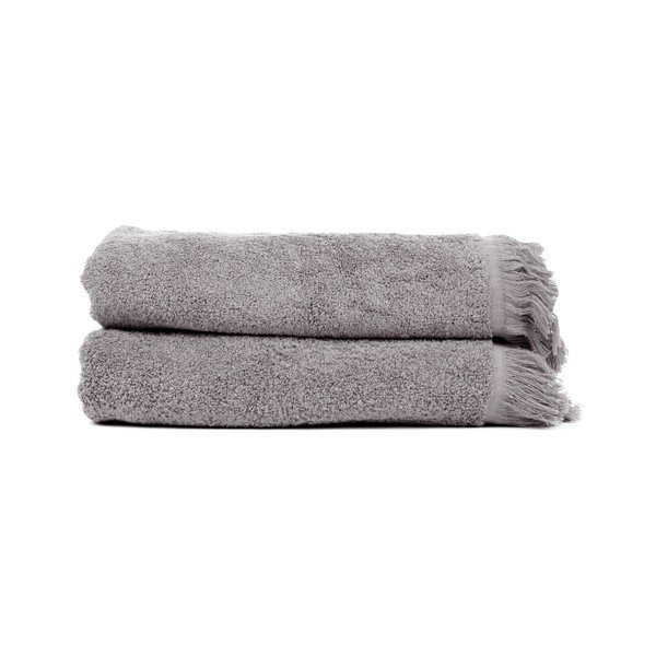 Set di 2 asciugamani da bagno grigio antracite in 100% cotone, 70 x 140 cm - Bonami Selection