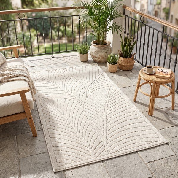 Passatoia da interno ed esterno color crema 80x250 cm Nova 1203 – Ayyildiz Carpets-image-1