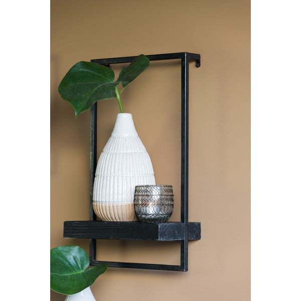 Scaffale in legno di abete nero opaco Maddison - Light & Living-image-1
