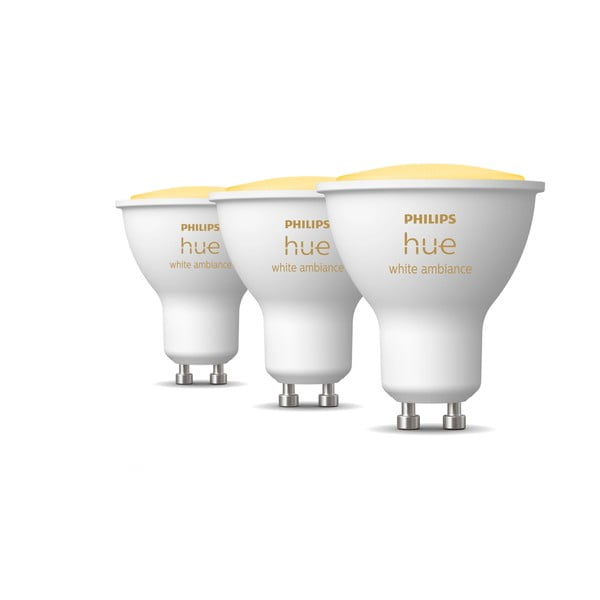 Lampadine intelligenti a LED in set di 3 GU10, 4 W White ambiance - Philips Hue-image-1