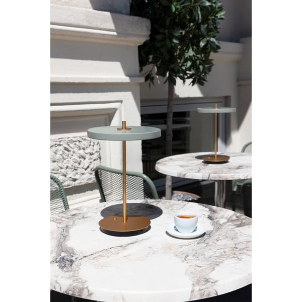 Lampada da tavolo dimmerabile a LED verde chiaro con paralume in metallo (altezza 31 cm) Asteria Move - UMAGE-image-3