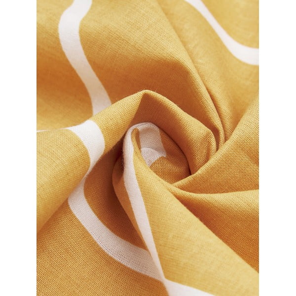 Biancheria da letto singola in cotone giallo by46 , 155 x 220 cm Mirja - Westwing Collection-image-1