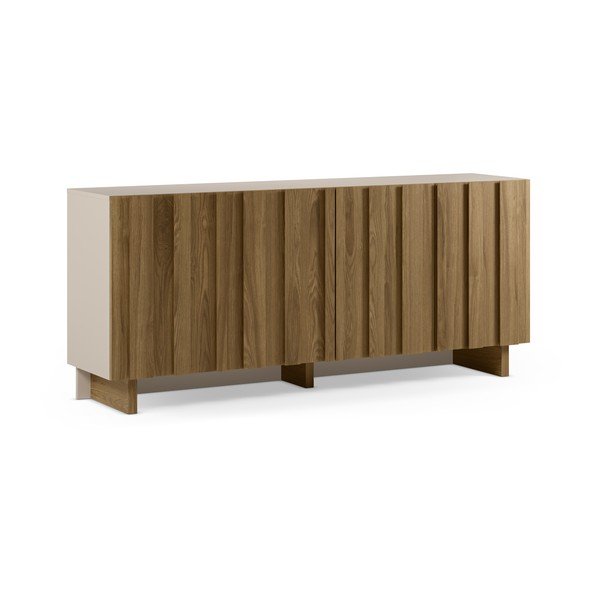 Credenza color crema/di colore naturale in pino massiccio 180x78x43 cm Marlo – Marckeric