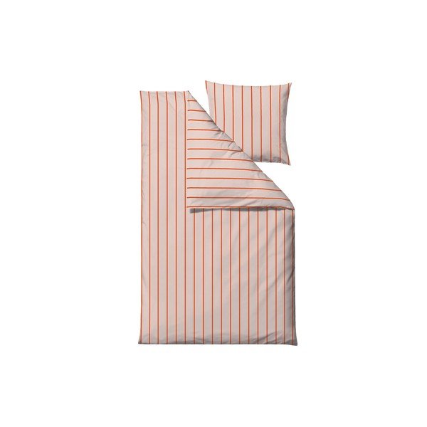 Set copripiumino e federa rosa in cotone organico per letto singolo 140x200 cm Echo – Södahl
