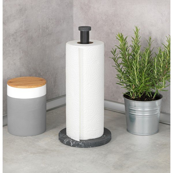 Portasciugamani da cucina nero Marble - Wenko-image-1