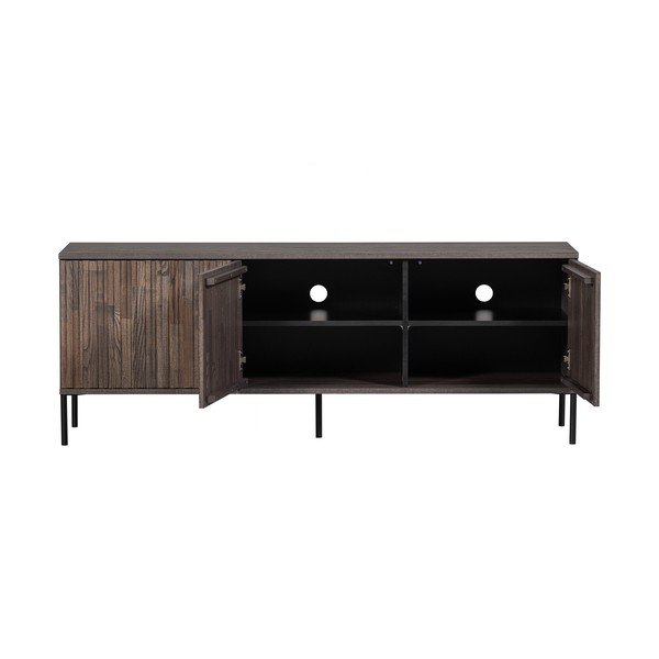 Mobile TV marrone con effetto frassino 150x56x44 cm Gravure – WOOOD-image-3