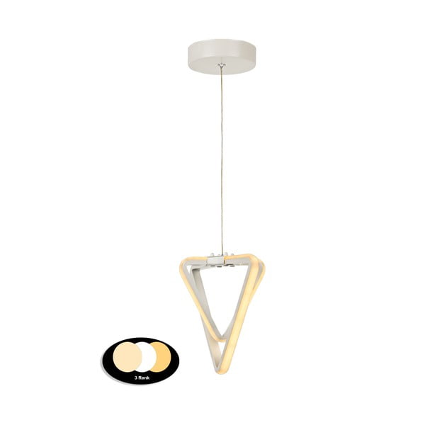 Lampadario LED bianco in metallo ø 20 cm Baris – Squid Lighting-image-2