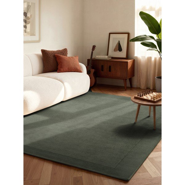 Tappeto verde scuro in misto lana tessuto a mano 80x150 cm Kari – Villeroy&Boch-image-1