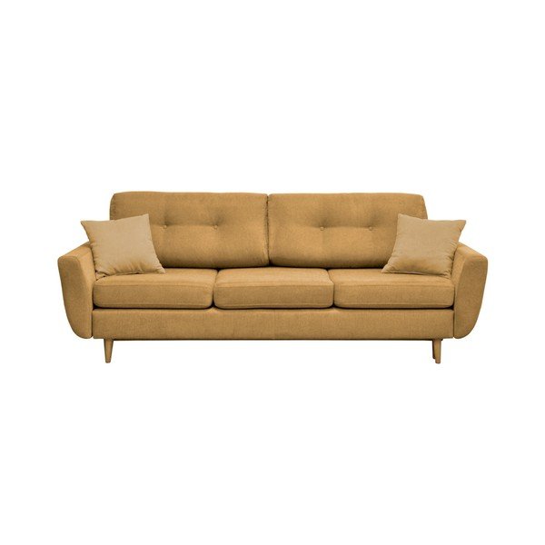 Divano letto giallo con gambe leggere Rose - Mazzini Sofas-image-4