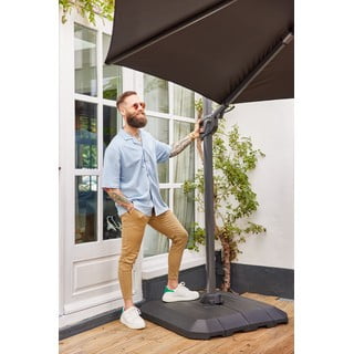 Ombrellone grigio scuro ø 300 cm Shadowflex - Hartman