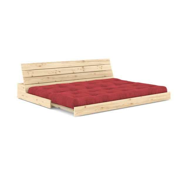 Divano letto in velluto rosso 196 cm Base - Karup Design-image-4