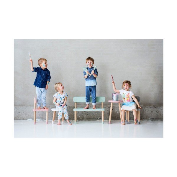 Sgabello bianco per bambini , ø 30 cm Dots - Flexa-image-4