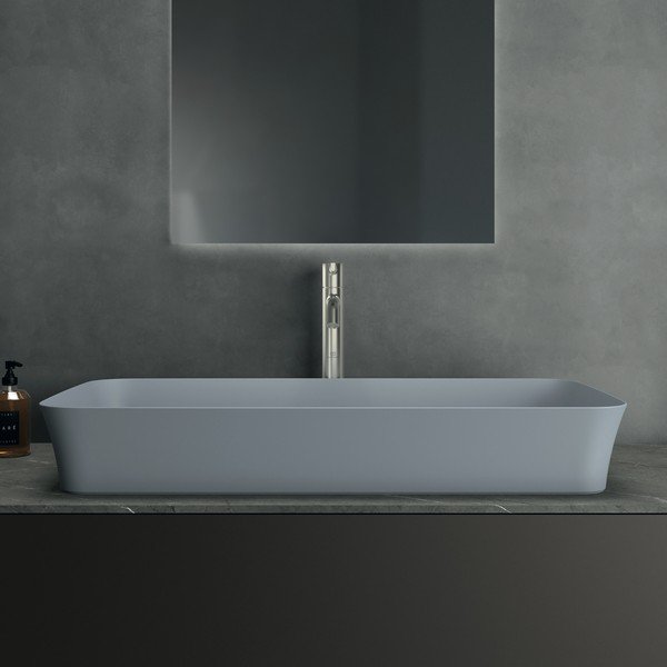 Lavabo in ceramica azzurra 80x40 cm Ipalyss - Ideal Standard-image-1
