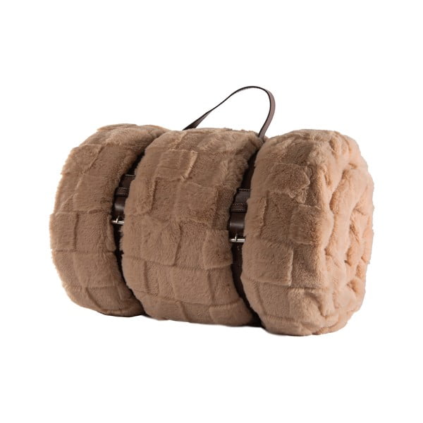 Coperta marrone in micropile 150x200 cm Rava – Tiseco Home Studio-image-4