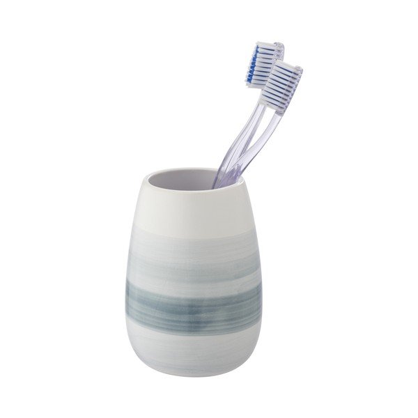 Tazza in ceramica bianca per spazzolini da denti Burgio - Wenko-image-2