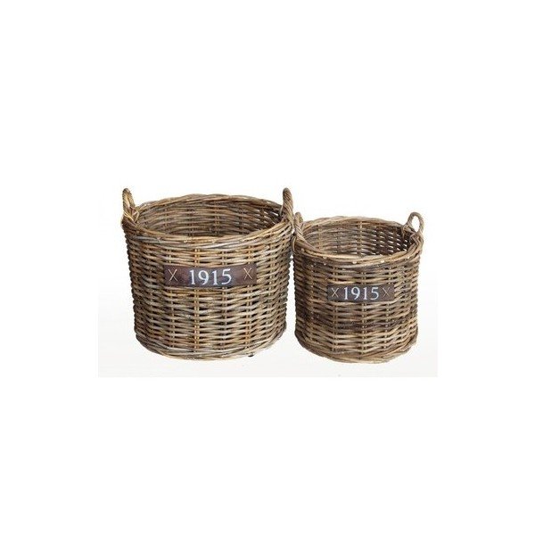Sada 2 ratanových košů Esschert Design Gardenia
