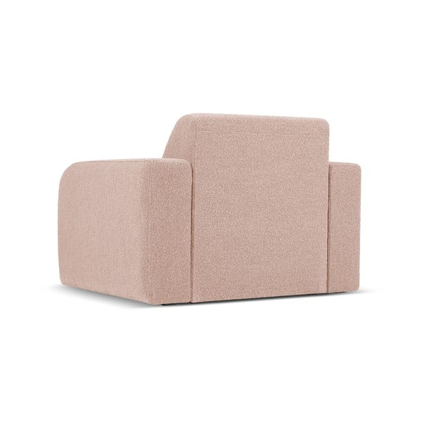 Poltrona rosa in tessuto bouclé Molino - Micadoni Home-image-3