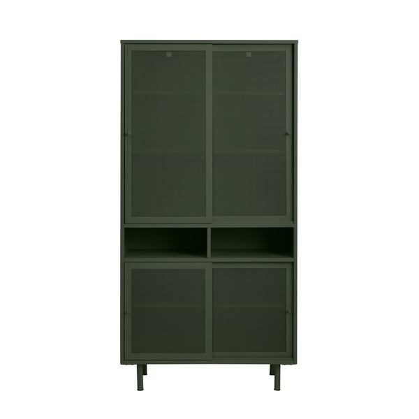 Armadio in metallo verde scuro con ante scorrevoli 90x180 cm Veep - Unique Furniture