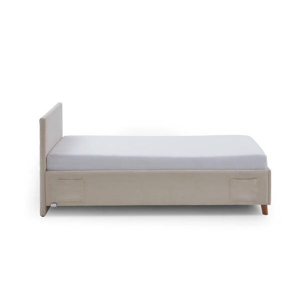 Letto da bambini beige imbottito con contenitore con rete inclusa 90x200 cm Cool – Meise Möbel-image-4