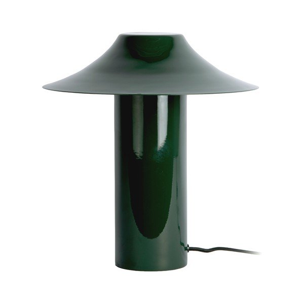 Lampada da tavolo verde scuro in metallo (altezza totale 32 cm) Catania Trapeze – Leitmotiv