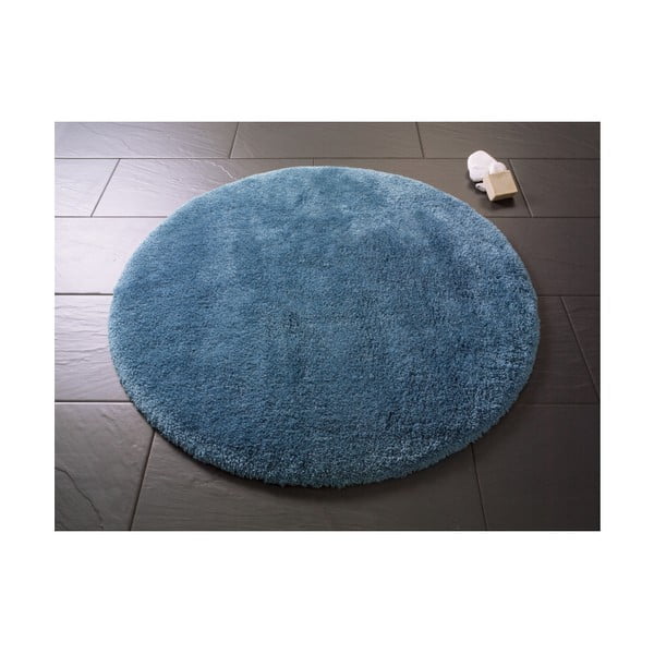 Tappeto da bagno rotondo blu Confetti Miami, ⌀ 100 cm - Foutastic