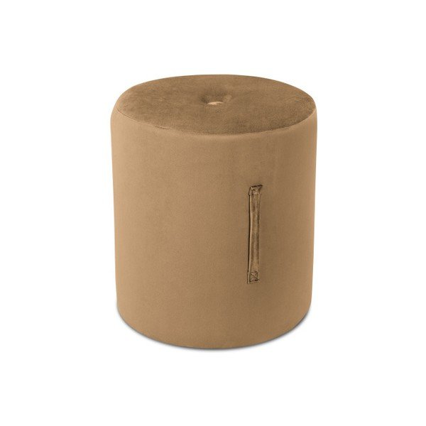 Pouf marrone chiaro , ⌀ 40 cm Fiore - Mazzini Sofas