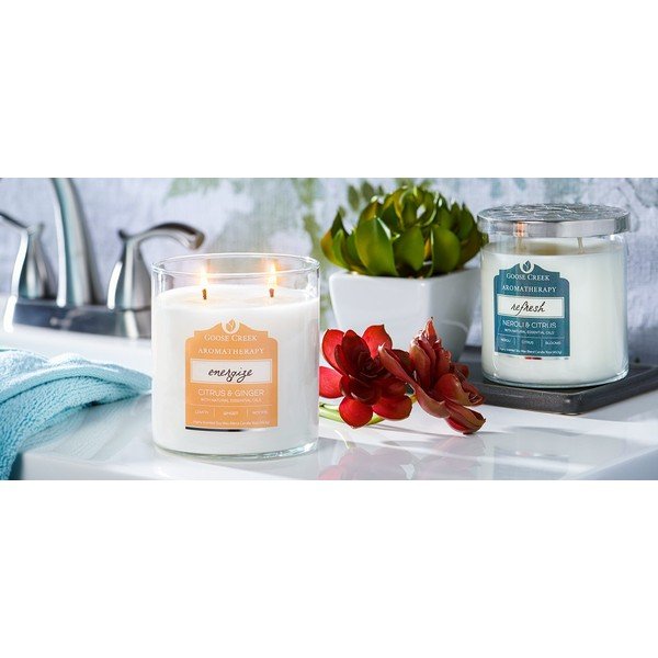 Candela profumata in scatola di vetro Neroli & Citrus, 60 ore di combustione - Goose Creek-image-1