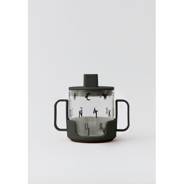 Manico nero per tazza per bambini - Design Letters-image-1