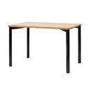 Tavolo da pranzo nero con gambe arrotondate TRIVENTI, 120 x 80 cm Triventi - Ragaba