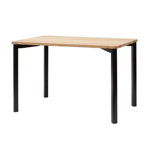 Tavolo da pranzo nero con gambe arrotondate TRIVENTI, 120 x 80 cm Triventi - Ragaba