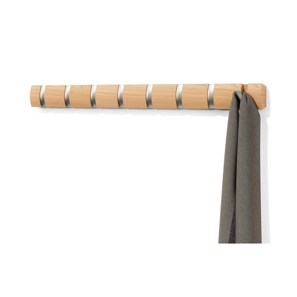 Appendiabiti da parete in legno di frassino in colore naturale Flip - Umbra-image-4