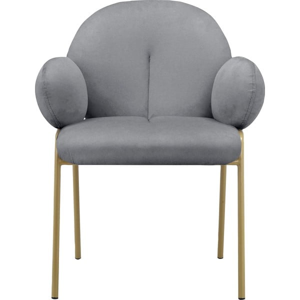 Set di sedie da pranzo grigia in imbottito con braccioli 2 pz Iwama – Støraa-image-2