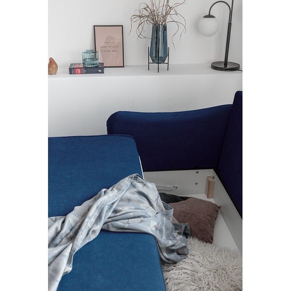 Divano letto in velluto blu navy Tender Eddie - Miuform-image-1