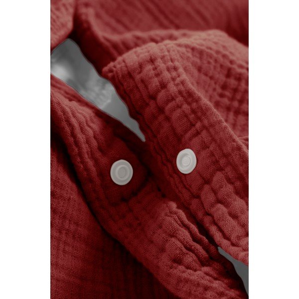 Set copripiumino e federa burgundy in mussola per letto singolo 140x200 cm Amilia – Jotex-image-2