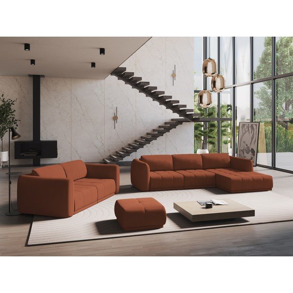 Divano angolare arancione Hoku – Makamii-image-1