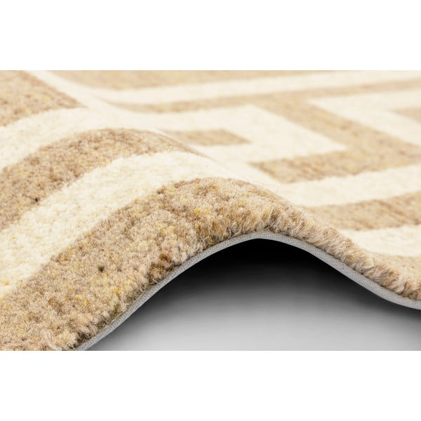 Tappeto in lana marrone chiaro 133x180 cm Cesar - Agnella-image-2