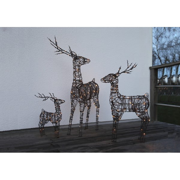 Decorazione natalizia luminosa marrone con alimentazione a batteria da terra Vixen – Star Trading-image-2