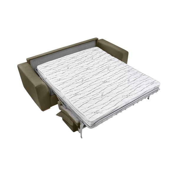 Divano verde/marrone allungabile con rivestimento in velluto a coste 225 cm Augustin – Bobochic Paris-image-4