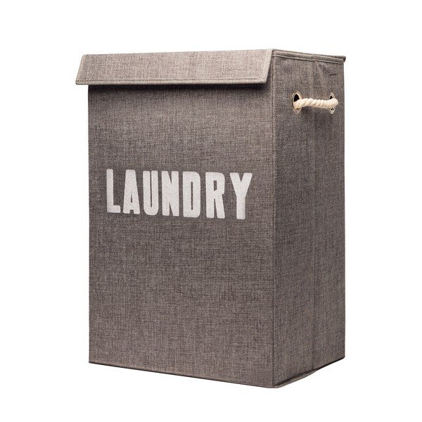 Šedý skládací koš na špinavé prádlo Sabichi