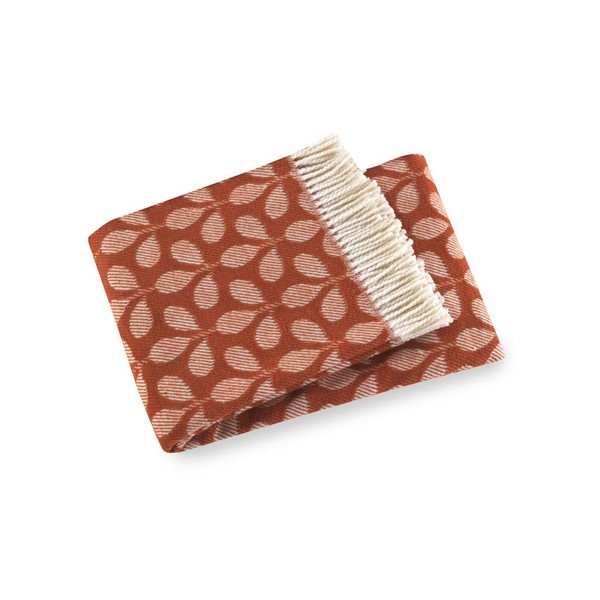 Plaid marrone terracotta con contenuto di cotone , 140 x 180 cm Sirkkalehti - Euromant