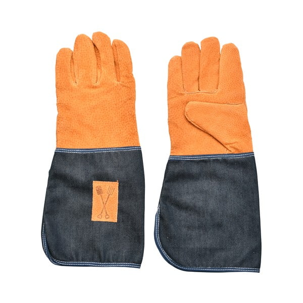 Guanti da giardinaggio blu-arancio con protezione del polso Denim - Esschert Design