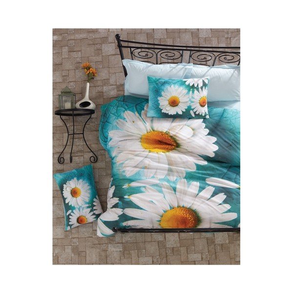 Lenzuola con lenzuolo per letto matrimoniale Daisy in the Sky, 200 x 220 cm - Mijolnir