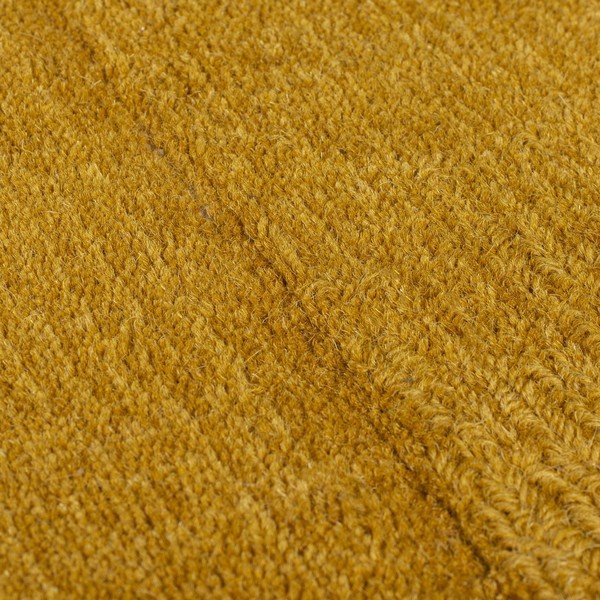 Tappeto in lana giallo ocra tessuto a mano 120x170 cm Demi Check Ombre - Flair Rugs-image-3