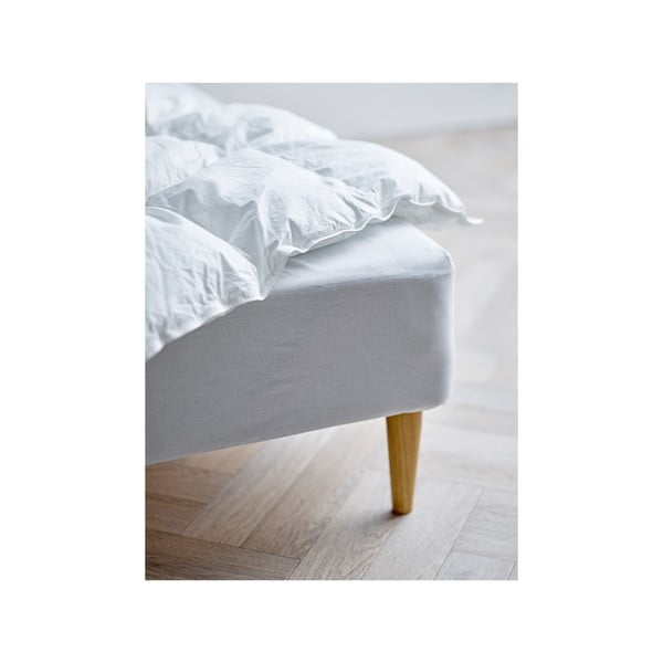 Lenzuolo elasticizzato bianco in cotone biologico 140x200 cm Calm - Södahl-image-2